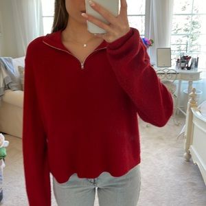 Brandy Melville quarter zip❤️